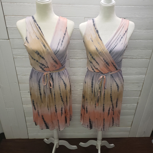 Tye Dye Pink and Lavender Summer Dress - Picture 4 of 5